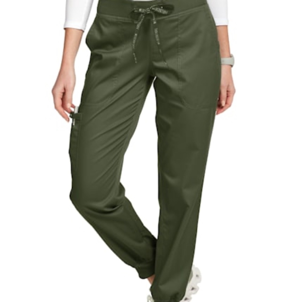 Olive Green Med Couture Jogger Style Scrub Pants